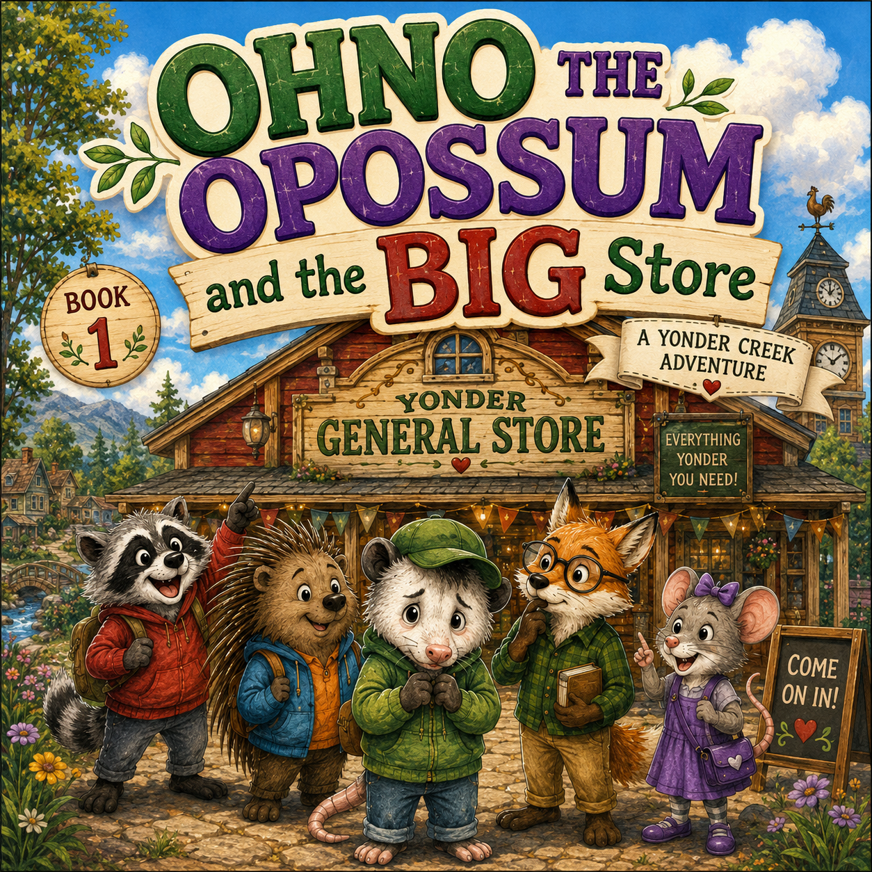 Cover of Ohno the Opossum and the Big Store – Ohno the Opossum children's book by Cheryl A. McKenzie
