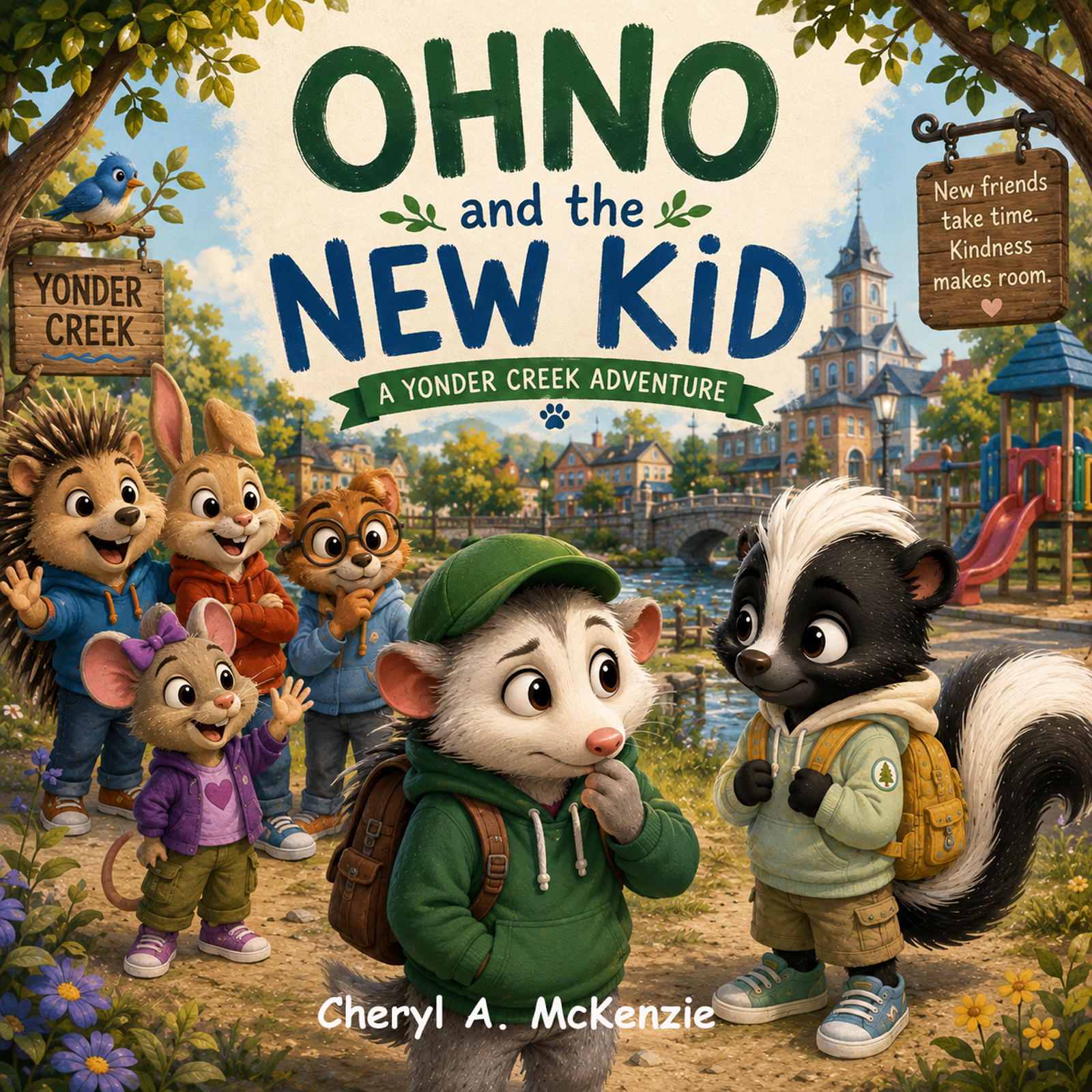 Cover of Ohno and the New Kid – Ohno the Opossum children's book by Cheryl A. McKenzie